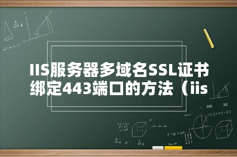 IIS服务器多域名SSL证书绑定443端口的方法（iis 域名绑定）