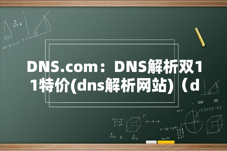 DNS.com：DNS解析双11特价(dns解析网站)（dns解析查询）