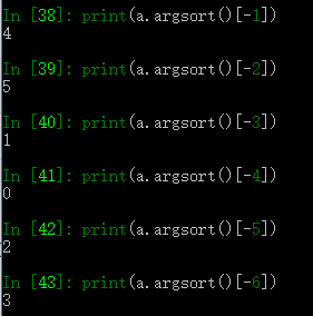 python argsort函数用法